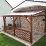 Drevená pergola so zábradlím - Dlhé Hony