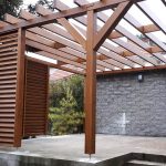 Drevená pergola uzatvorená so svetlolamom - Marianka