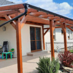Pergola z dreva s plným polykarbonátom Láb