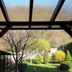 Drevená pergola na vyvýšenej terase Soklovce